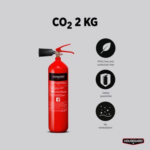 2-pack Housegard 2 kg koldioxidsläckare, röd, K2