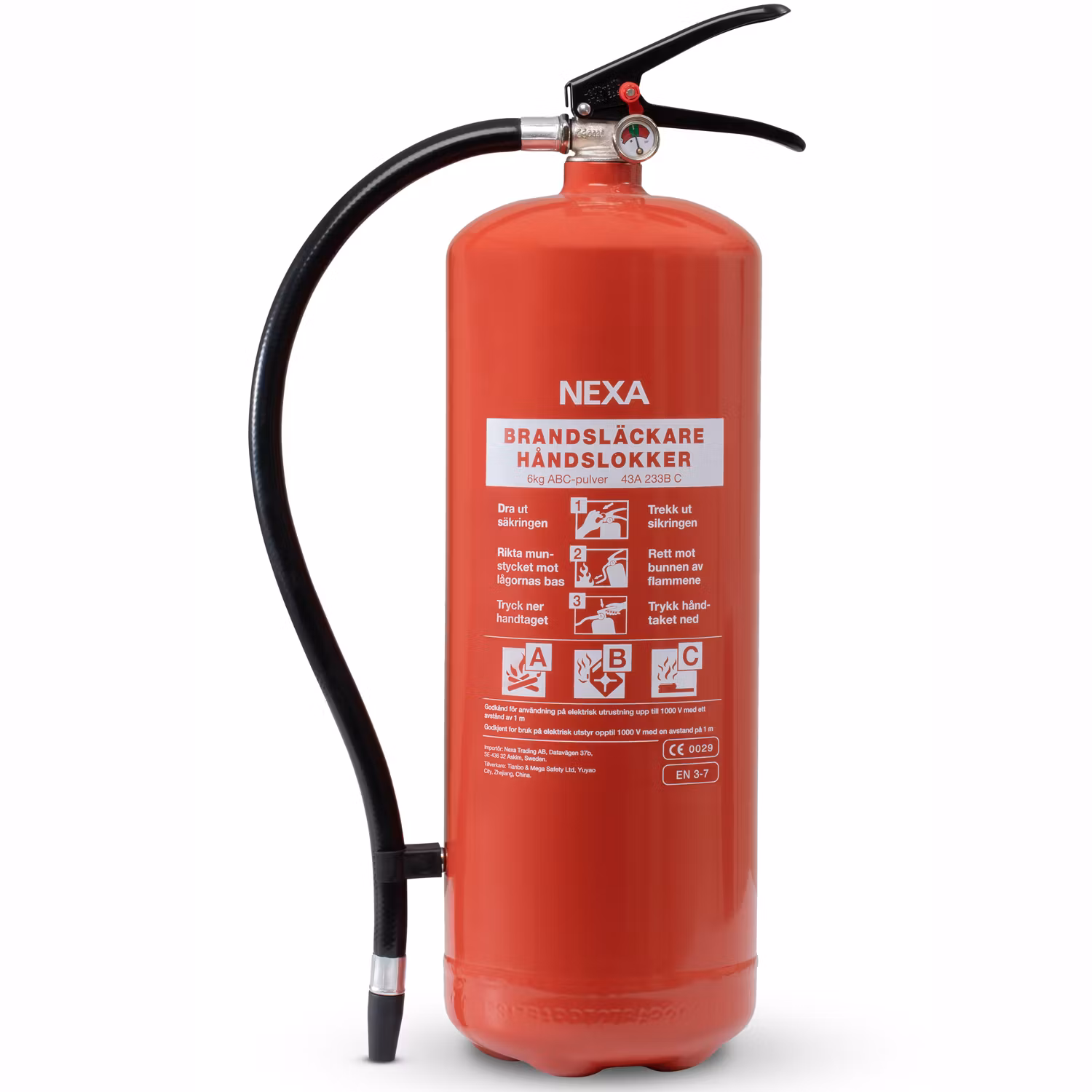 Nexa Brandsläckare Röd 6kg 43A