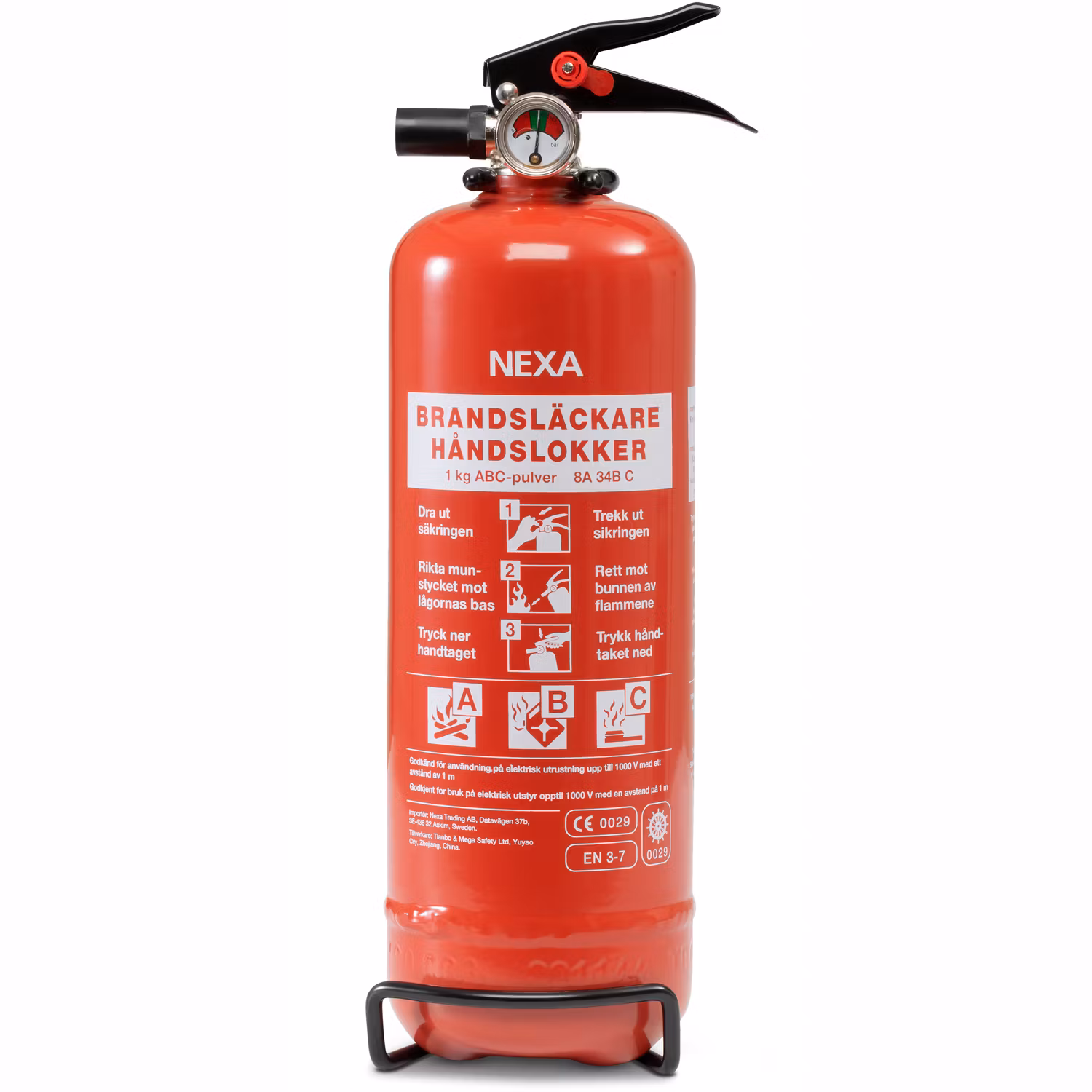 Nexa Brandsläckare Röd 1kg 8A
