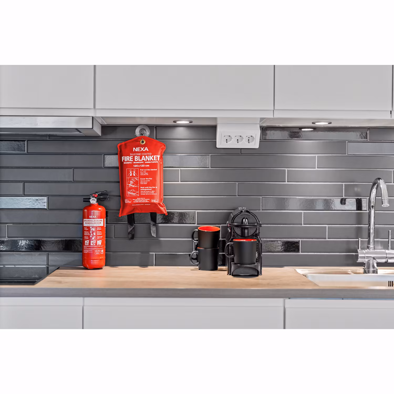 Nexa Brandsläckare Röd 1kg 8A