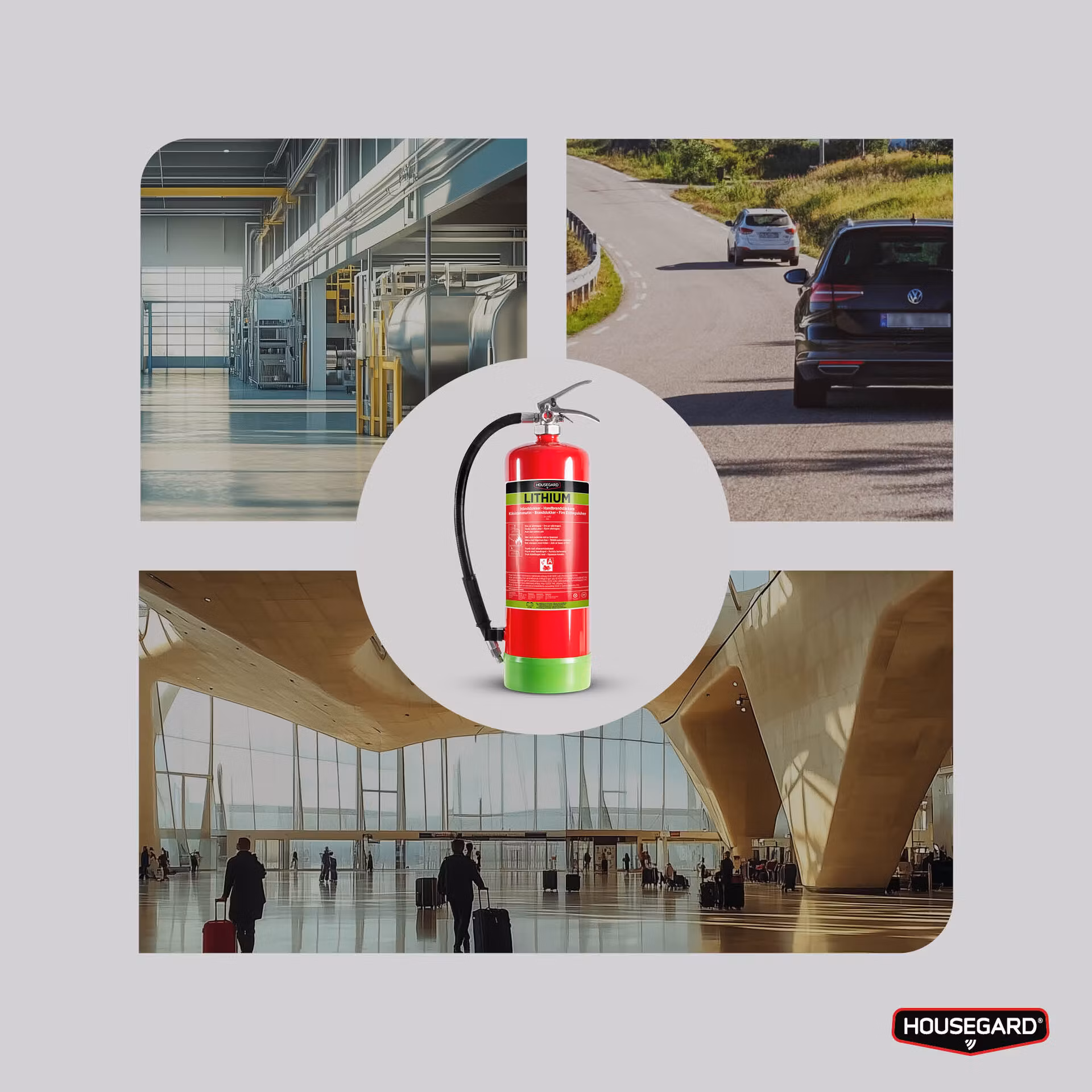 Housegard 6 liter AVD brandsläckare, röd, LITHEX6