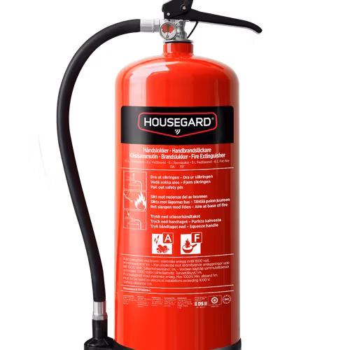 Housegard 6 L fettbrandsläckare PFAS fri, röd, FFE6HR-C