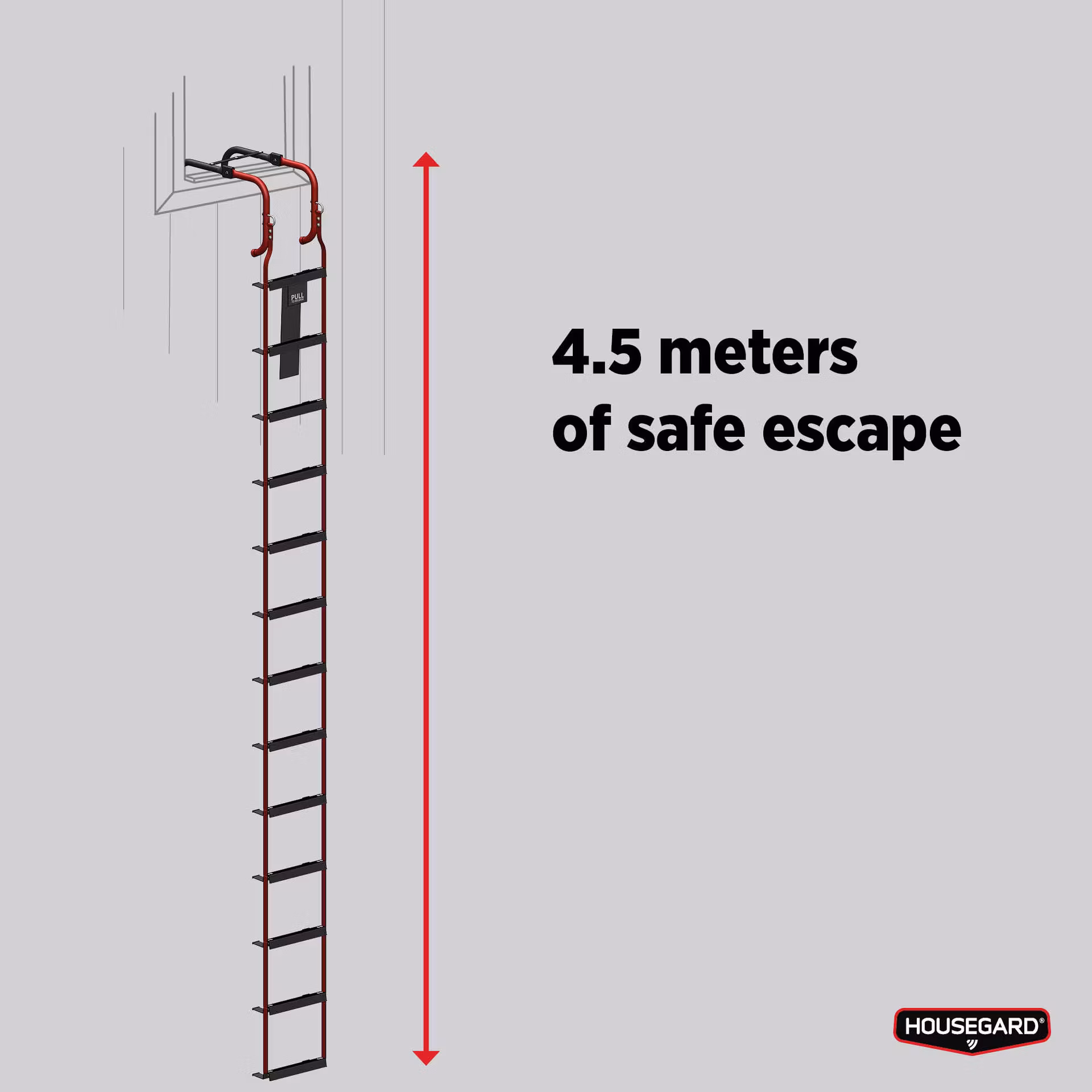 Housegard brandstege 4,5 meter, EL45A