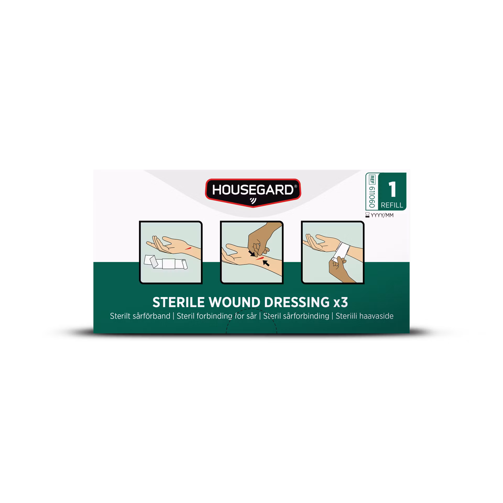 Housegard Sterilt sårförband (3-pack)