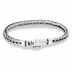 Silverarmband | Oxiderad rävsvanslänk