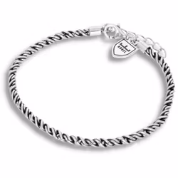 Silverarmband | Tvinnat 3 mm