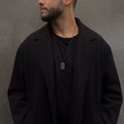 Herman | Stålhalsband | Läder