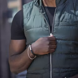 Silver/Läderarmband | Flätat