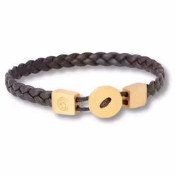Love | Läderarmband | Guld