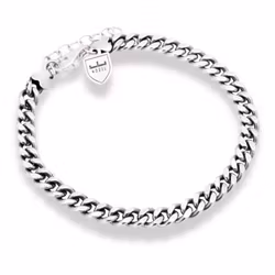 Silverarmband | Pansar 6 mm