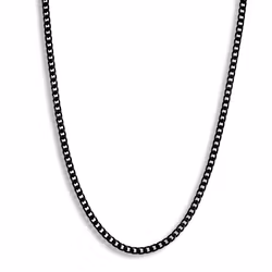 Harker Black | Stålhalsband | 4 mm