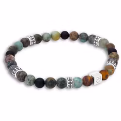 Silver/Beadsarmband | Galaxy Stone/Tigeröga