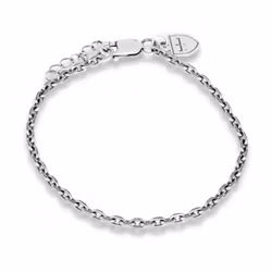 Silverarmband | Oxiderad kedja | 3 mm