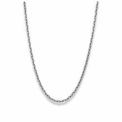 Silverhalsband | Oxiderad kedja | 3 mm