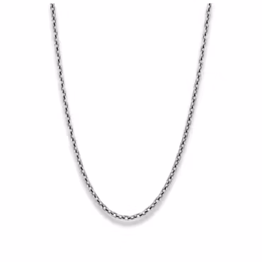Silverhalsband | Oxiderad kedja | 3 mm