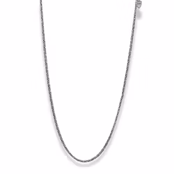 Silverhalsband | Oxiderad kejsarlänk | 3 mm