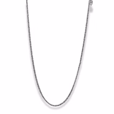 Silverhalsband | Oxiderad kejsarlänk | 3 mm