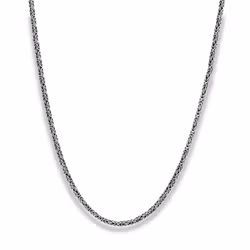 Silverhalsband | Oxiderad kejsarlänk | 3 mm