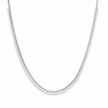 Silverhalsband | Silverlänk med rhodium | 2,5 mm