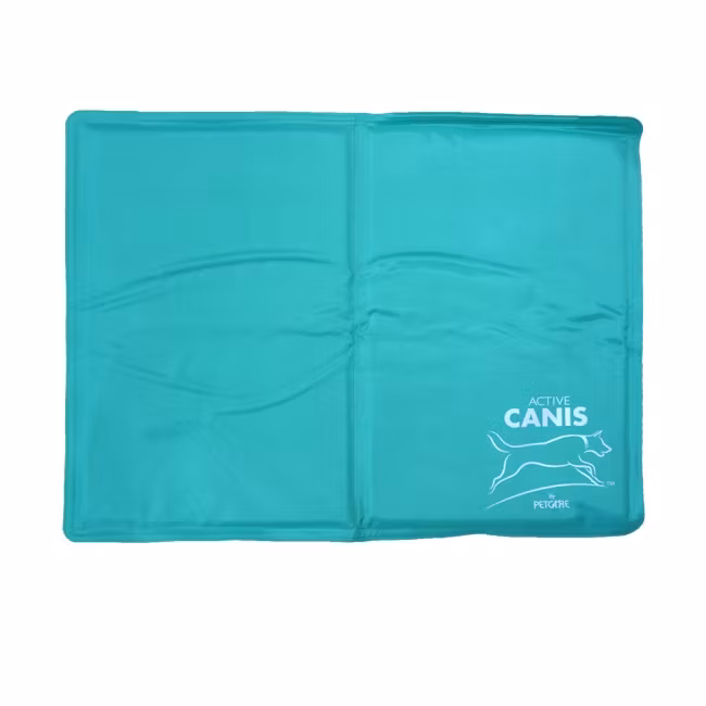 En turkos och utvecklad kylmatta för både katter och hundar.