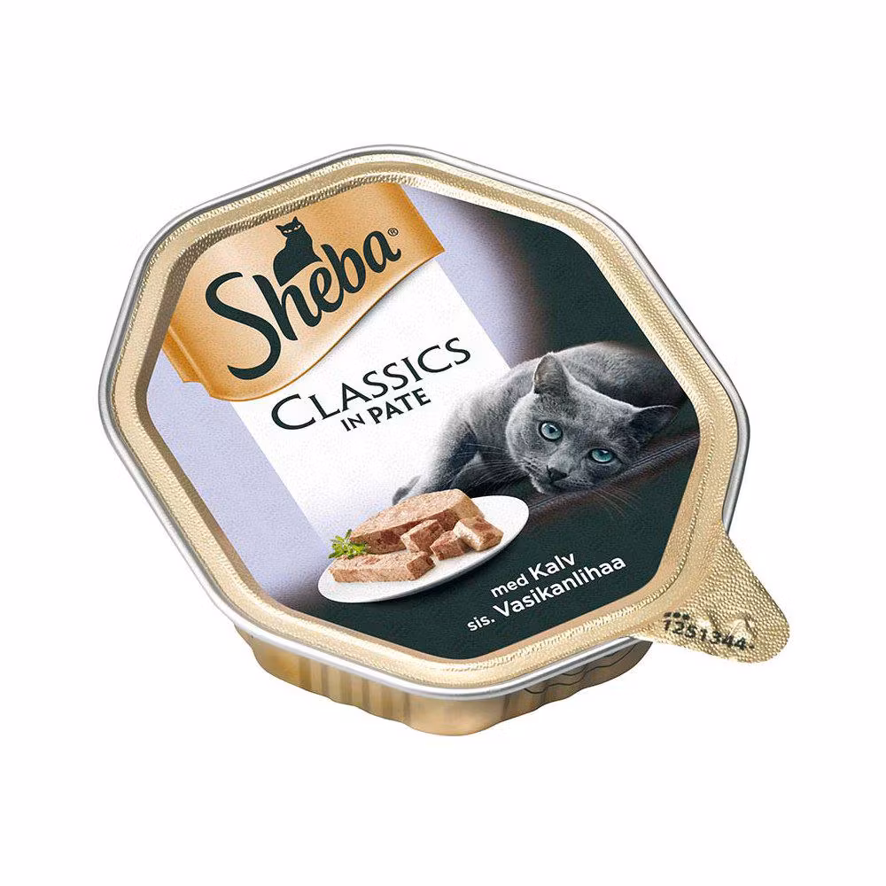 Framsidan av Sheba Classic Kalv, sedd från sidan.