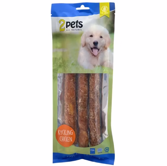 2pets tuggrulle med kycklingfilé 28 cm - 1,5 kg