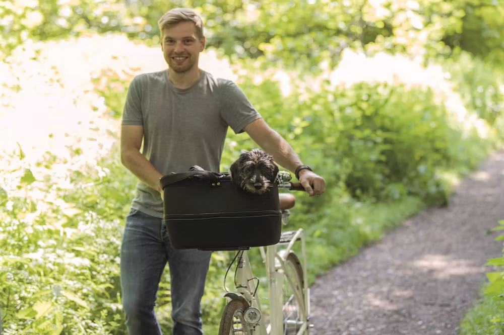 Cykelkorg för hund front med nät - 41 × h47 × 39 cm