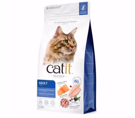 Framsidan av Catit Recipies Dry Adult Fish - 8 kg.