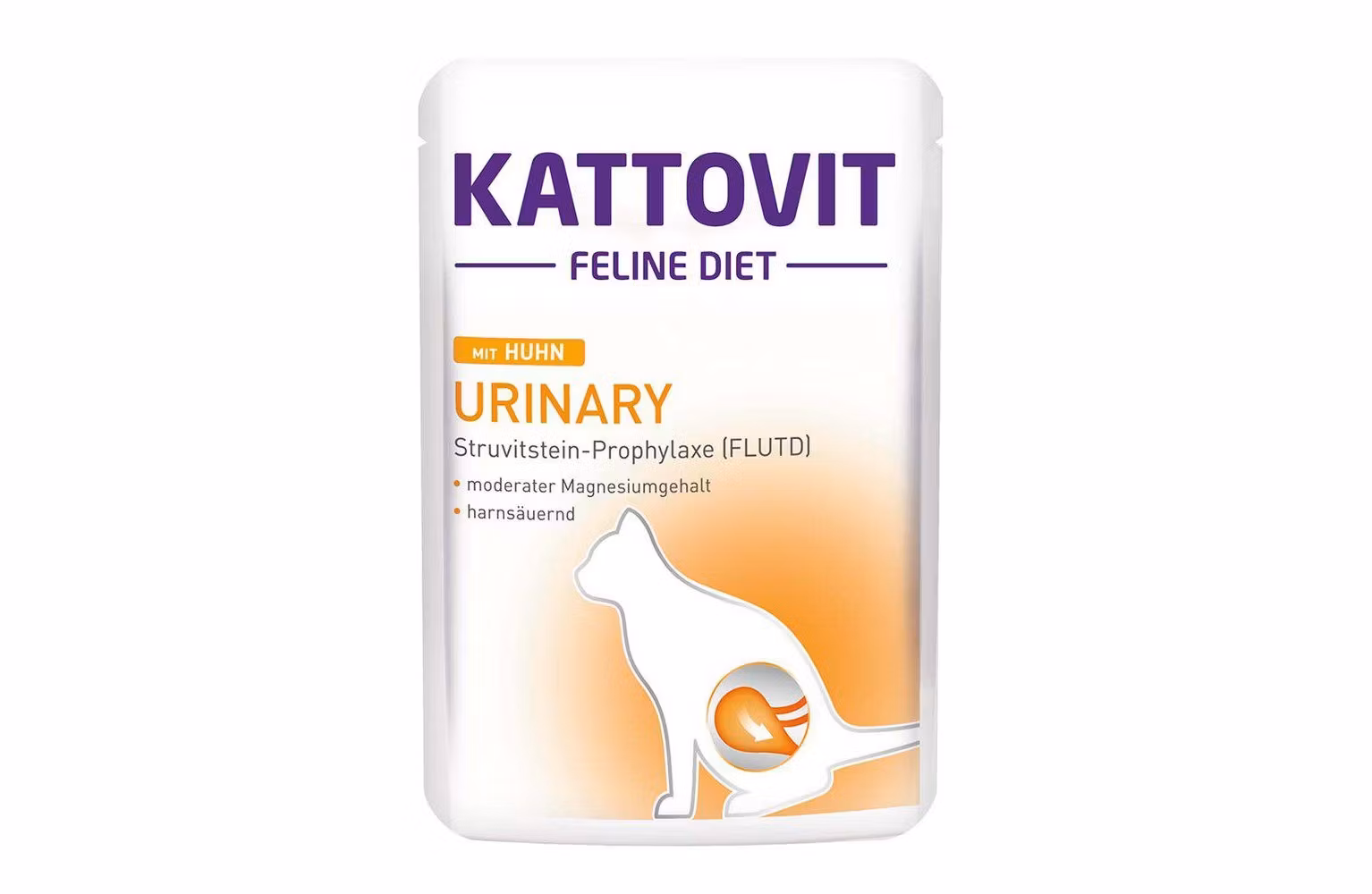 Framsidan av Kattovit Feline Diet Urinary Kyckling - 85 gram.