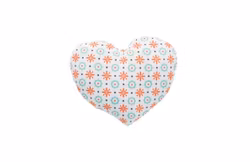 Hjärta i jute/tyg - 8 cm