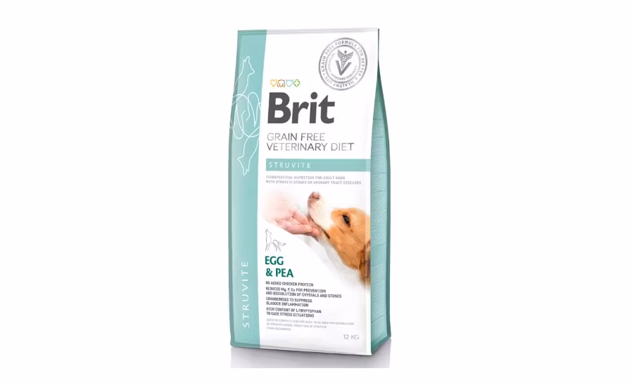 Framsidan av Brit Veterinary Struvite Egg & Pea.