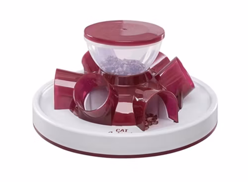 Cat Activity TunnelFeeder. Grå och röd färg.