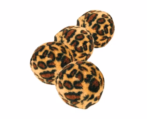 4 stycken leopardbollar.