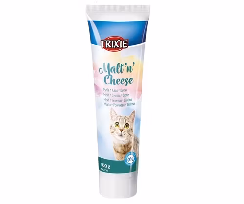Framsidan av Trixie malt'n'Cheese anti hairball.