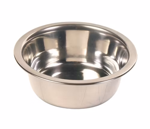 En 0,2 liter stor rostfri matskål.