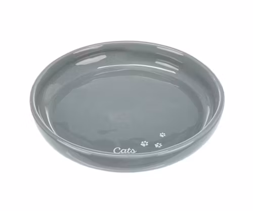 En grå matskål i XXL-format i keramik.