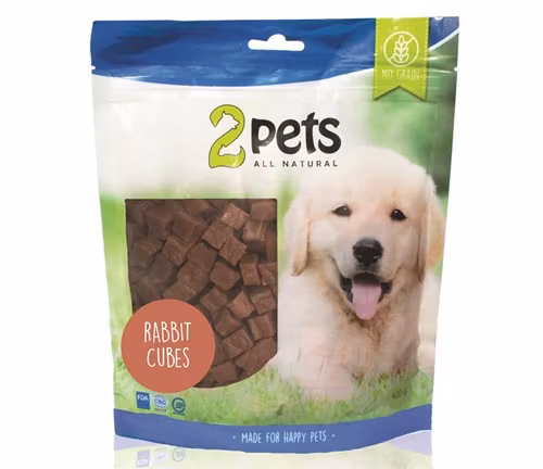 2pets Dogsnack Rabbit Cubes - 400 g