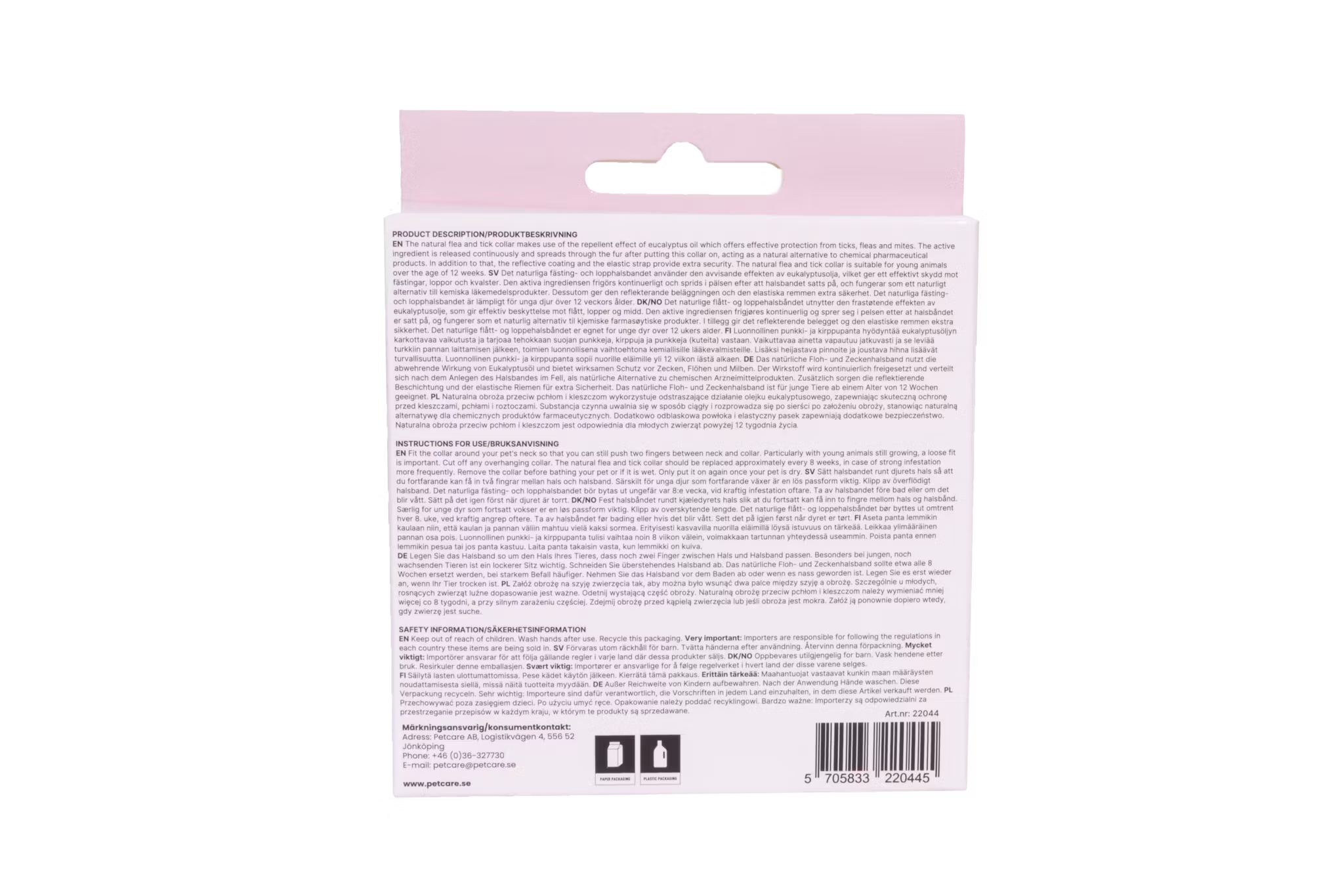 Vetcare Flea & Tick Collar For Cat -  35 cm Lemon