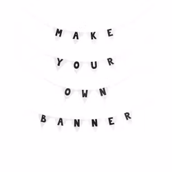 Vimpel DIY bokstavsbanner svart