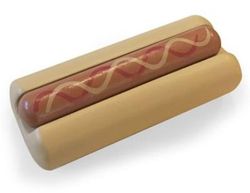 Hot dog/Korv med bröd i trä