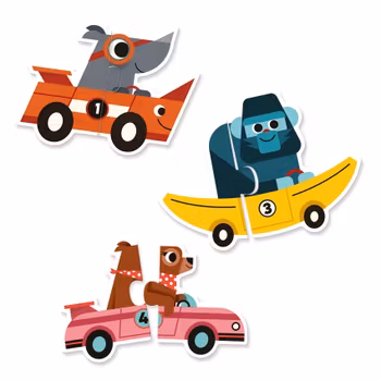 Puzzle Duo Racing Cars
