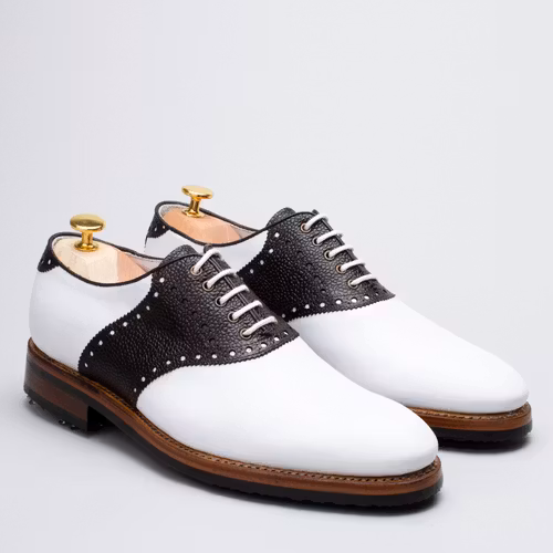 Premier-White Calf/Dark Brown Grain Calf