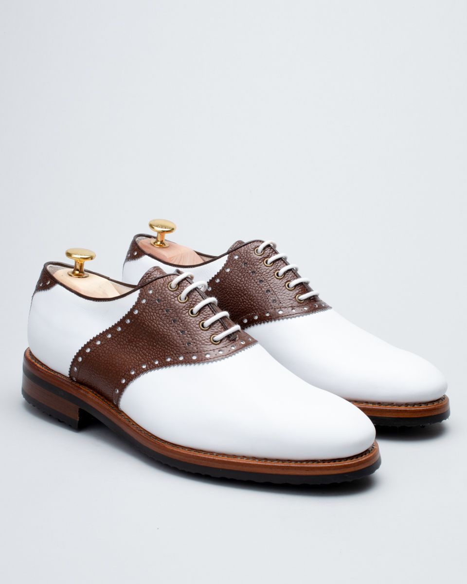 Premier-White Calf/Brown Grain Calf