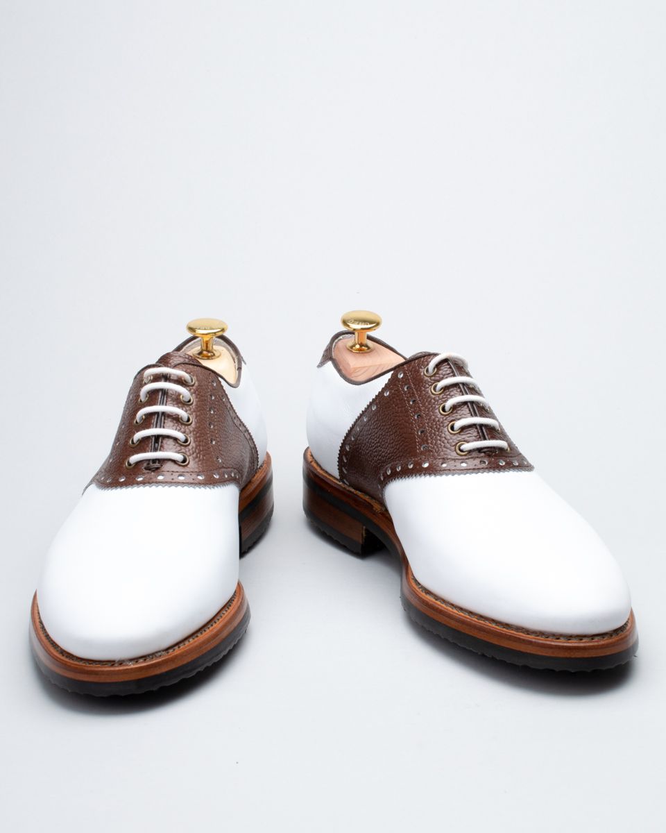 Premier-White Calf/Brown Grain Calf