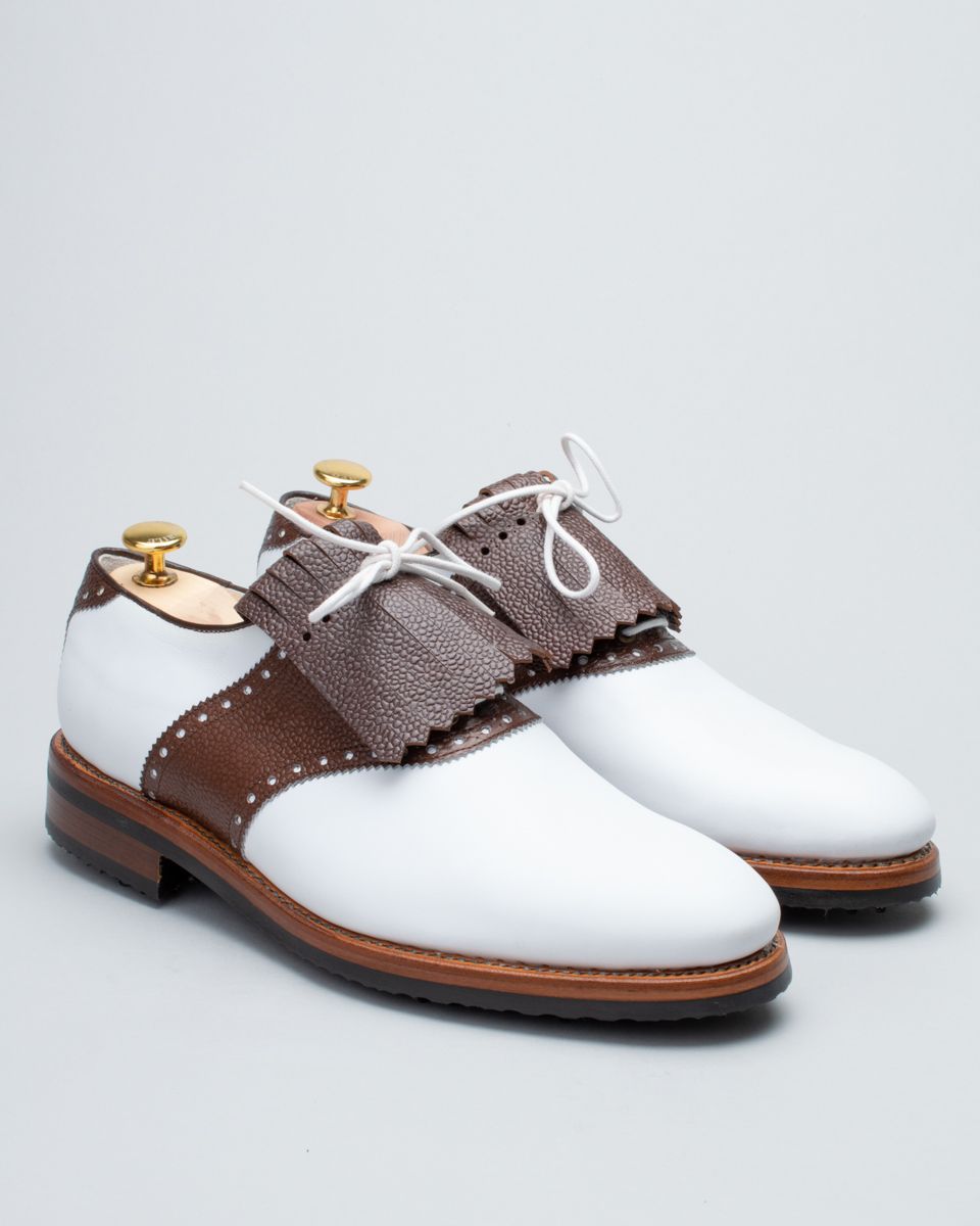 Premier-White Calf/Brown Grain Calf
