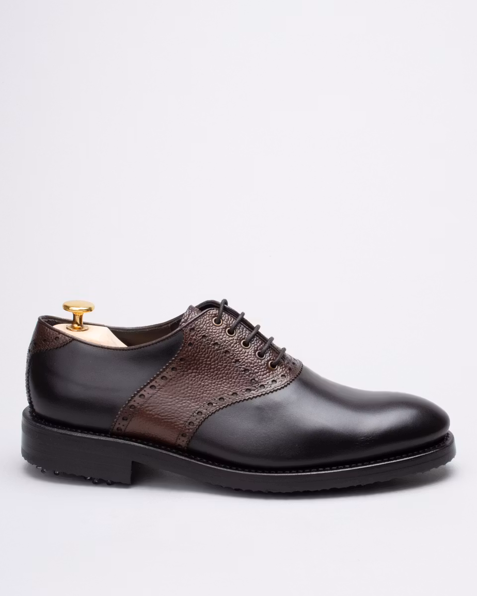 Premier-Black Calf/Brown Grain Calf