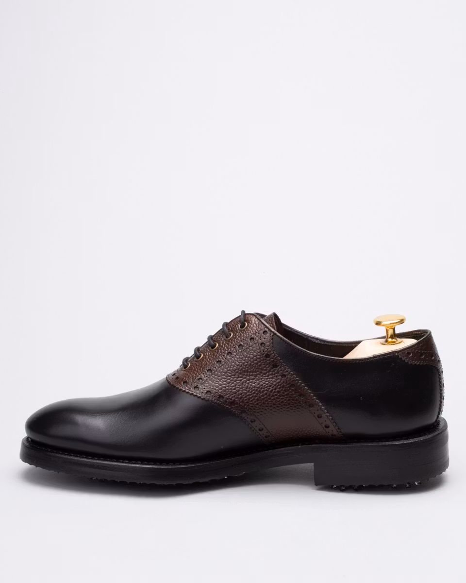 Premier-Black Calf/Brown Grain Calf