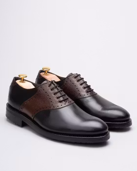 Premier-Black Calf/Brown Grain Calf