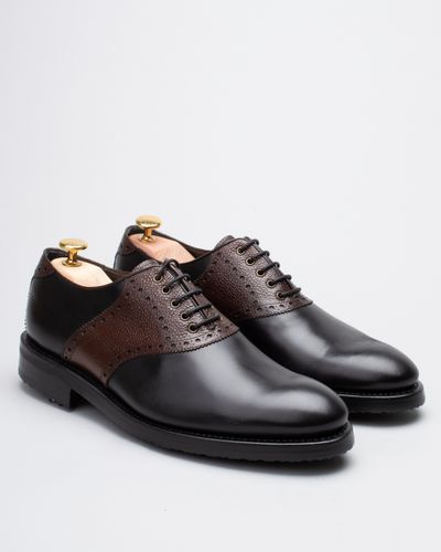 Premier-Black Calf/Brown Grain Calf