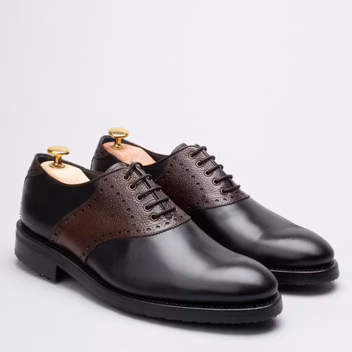 Premier-Black Calf/Brown Grain Calf